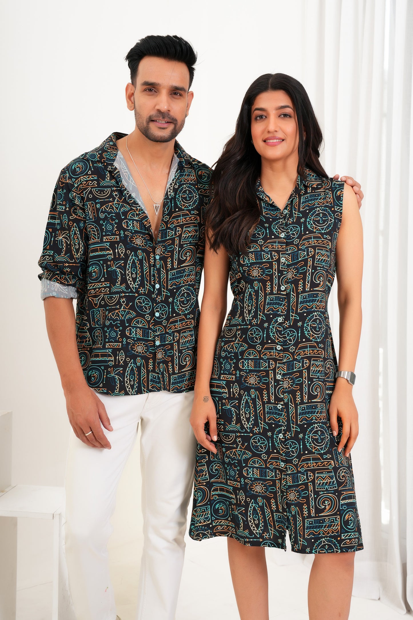Couple Matching Dress – Printed Resort Matching Set
