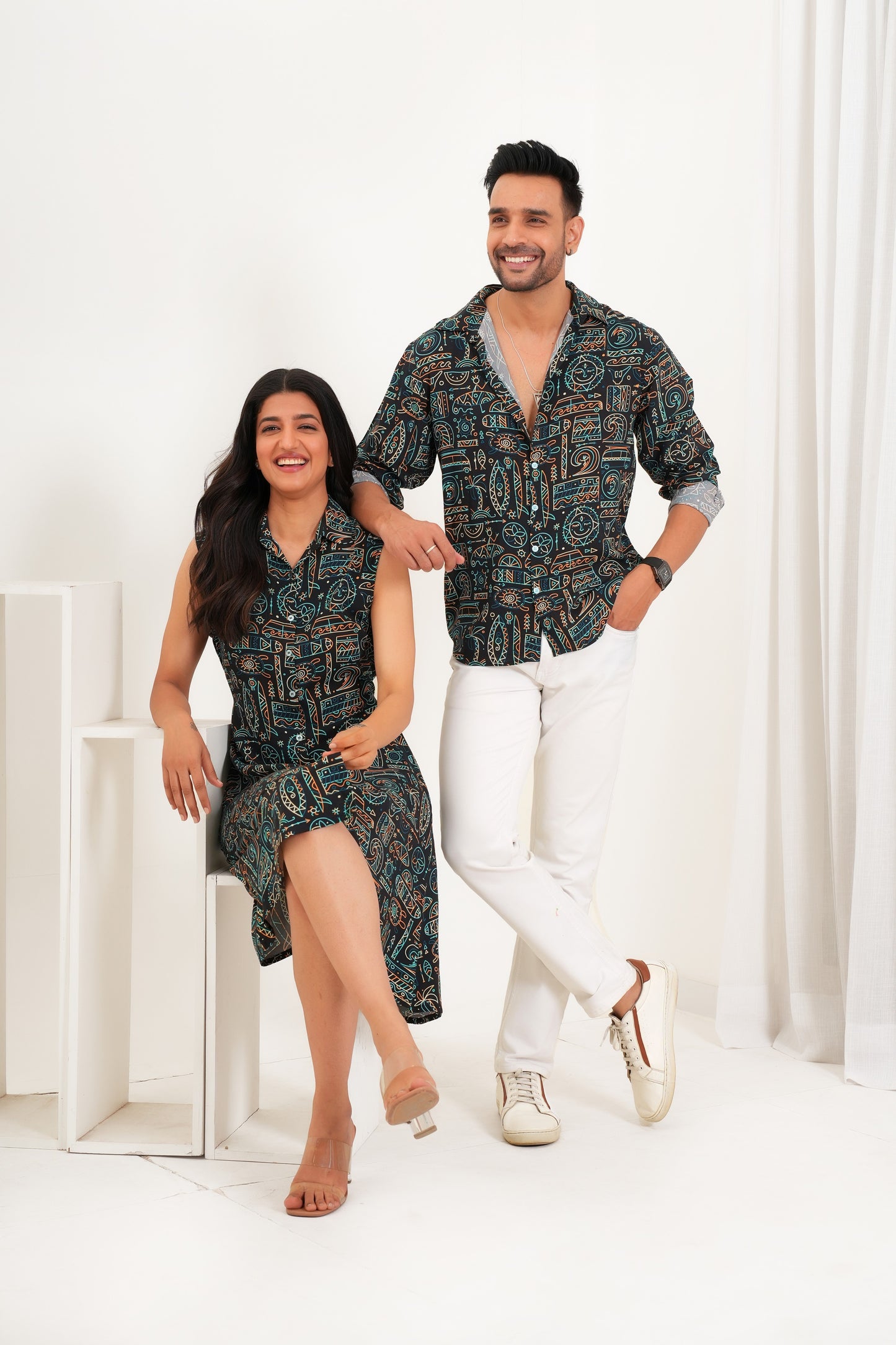 Couple Matching Dress – Printed Resort Matching Set