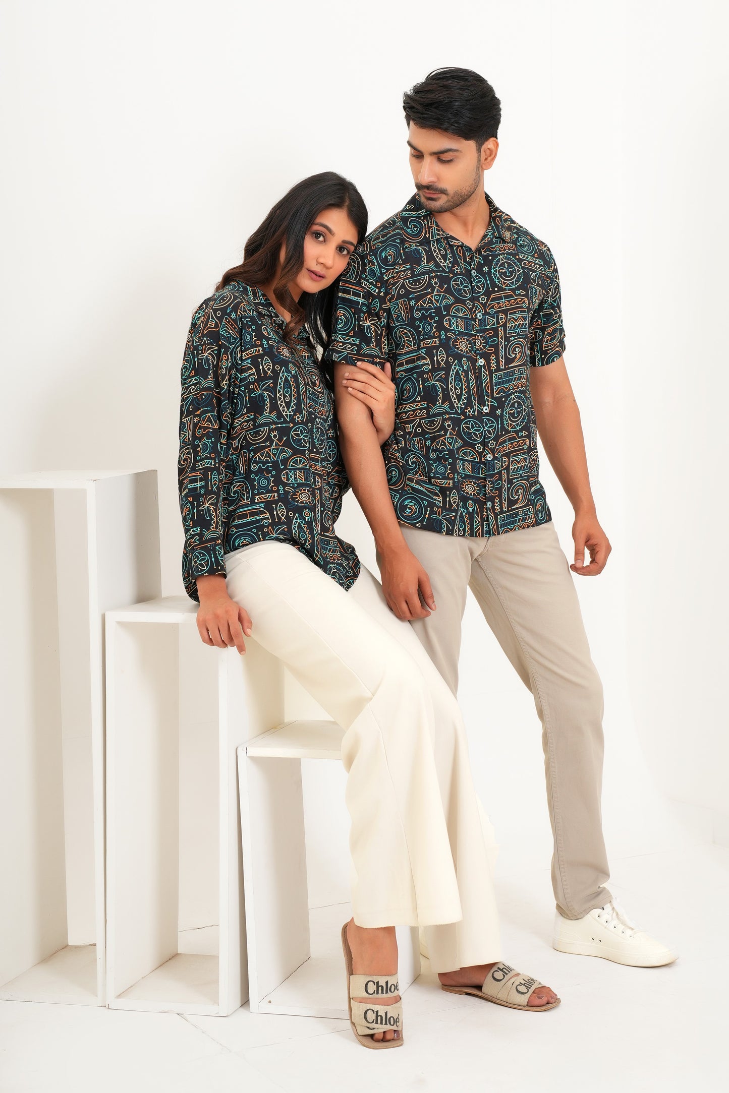 Couple Printed Combo – Matching Shirts