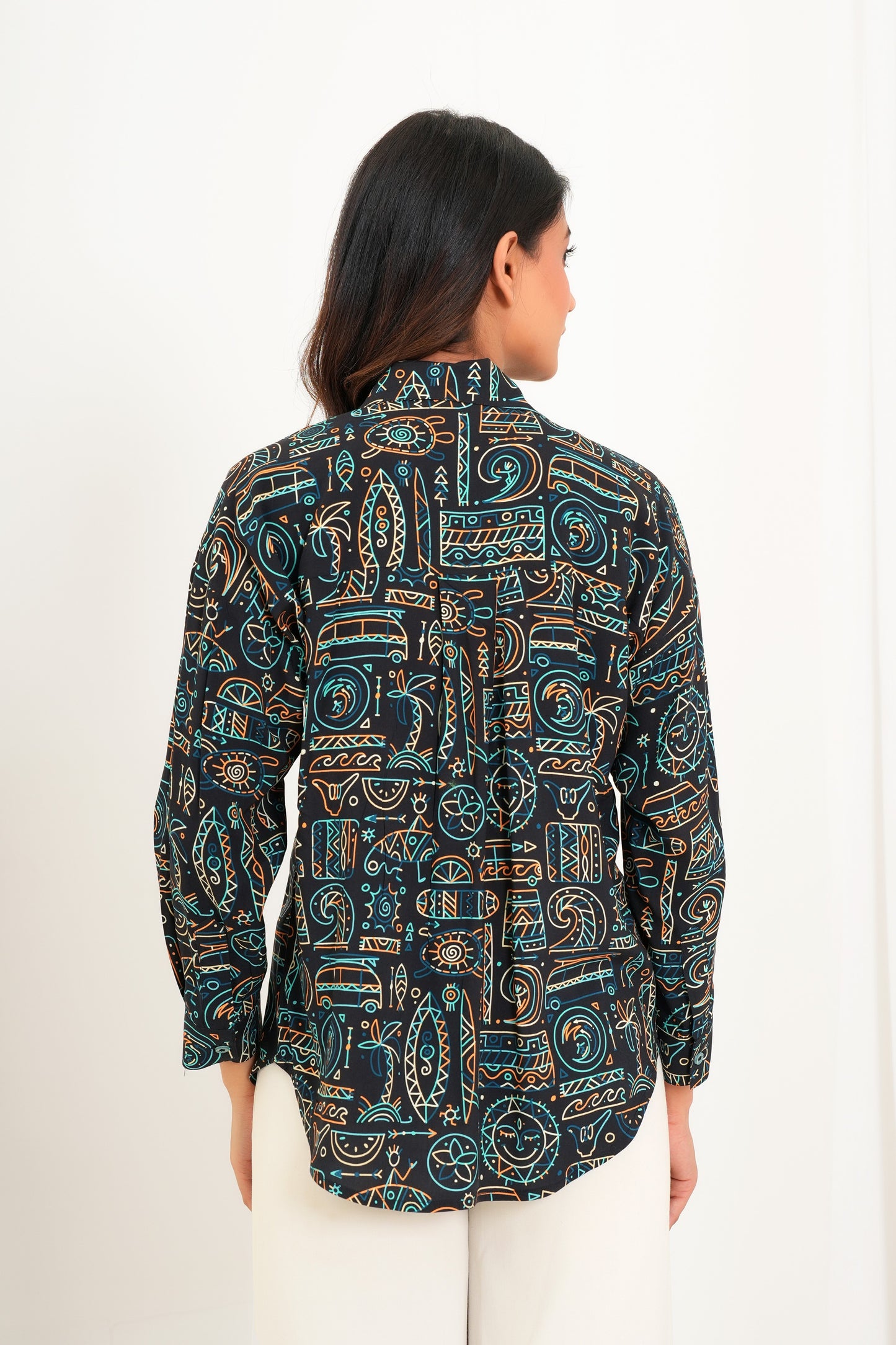 Women’s Tropical Print Shirt - Resortwear Style