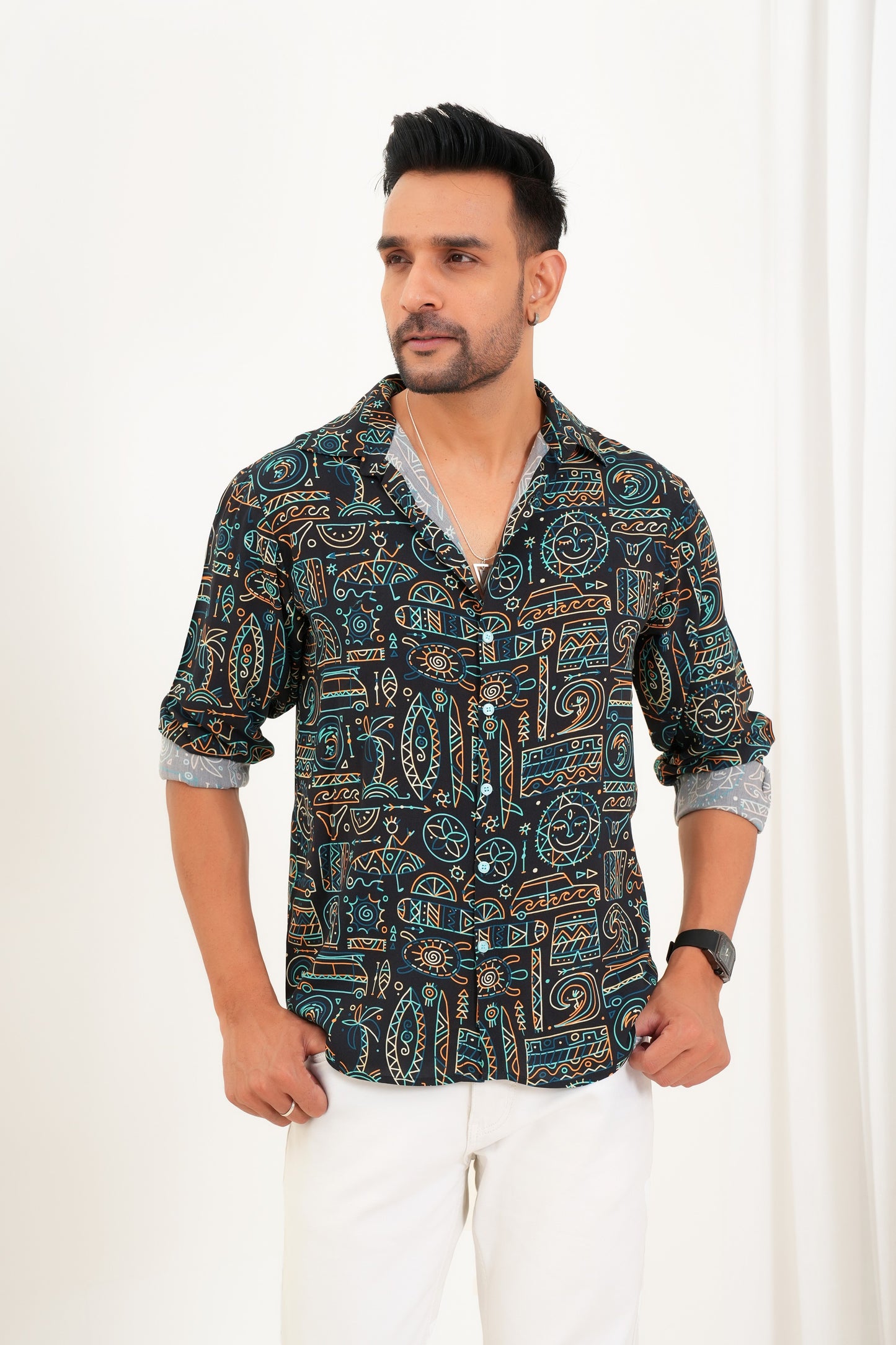 Men’s Full Sleeve Printed Shirt – Everyday Style