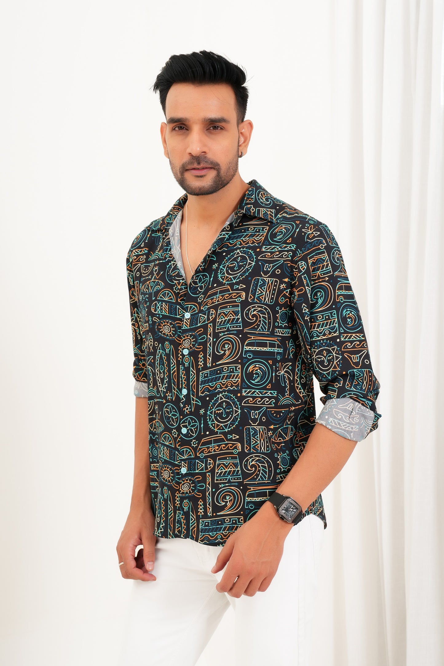 Men’s Full Sleeve Printed Shirt – Everyday Style