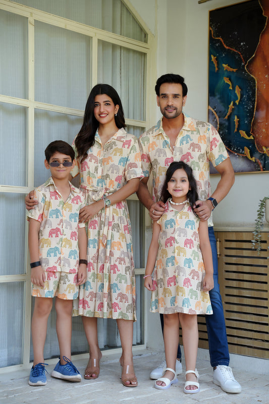 Family Matching Beach Outfits – Tropical Vacation Wear for Parents Kids and Birthday Holiday