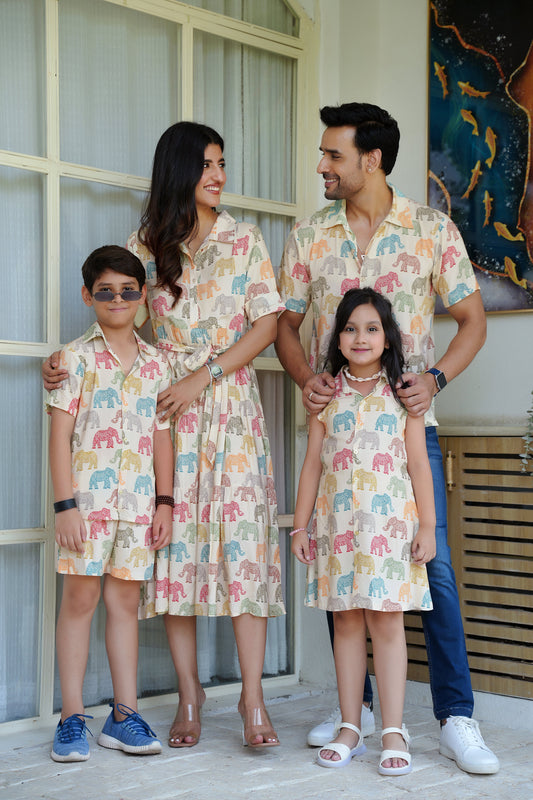 Family Matching Beach Outfits – Tropical Vacation Wear for Parents Kids and Birthday Holiday