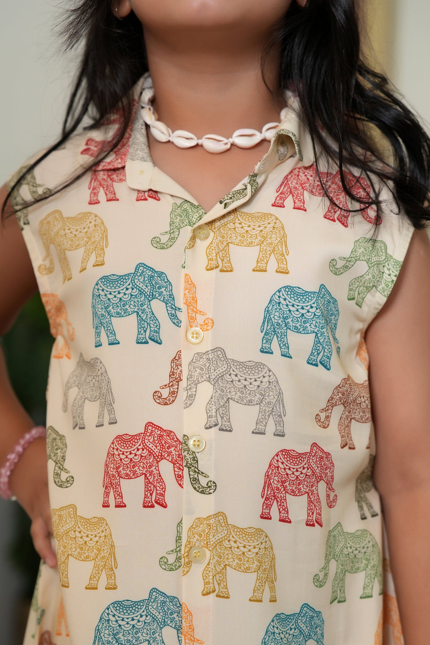 Girls Sleeveless Tropical Dress – Beach Vacation Birthday Pool Party and Holiday Outfit