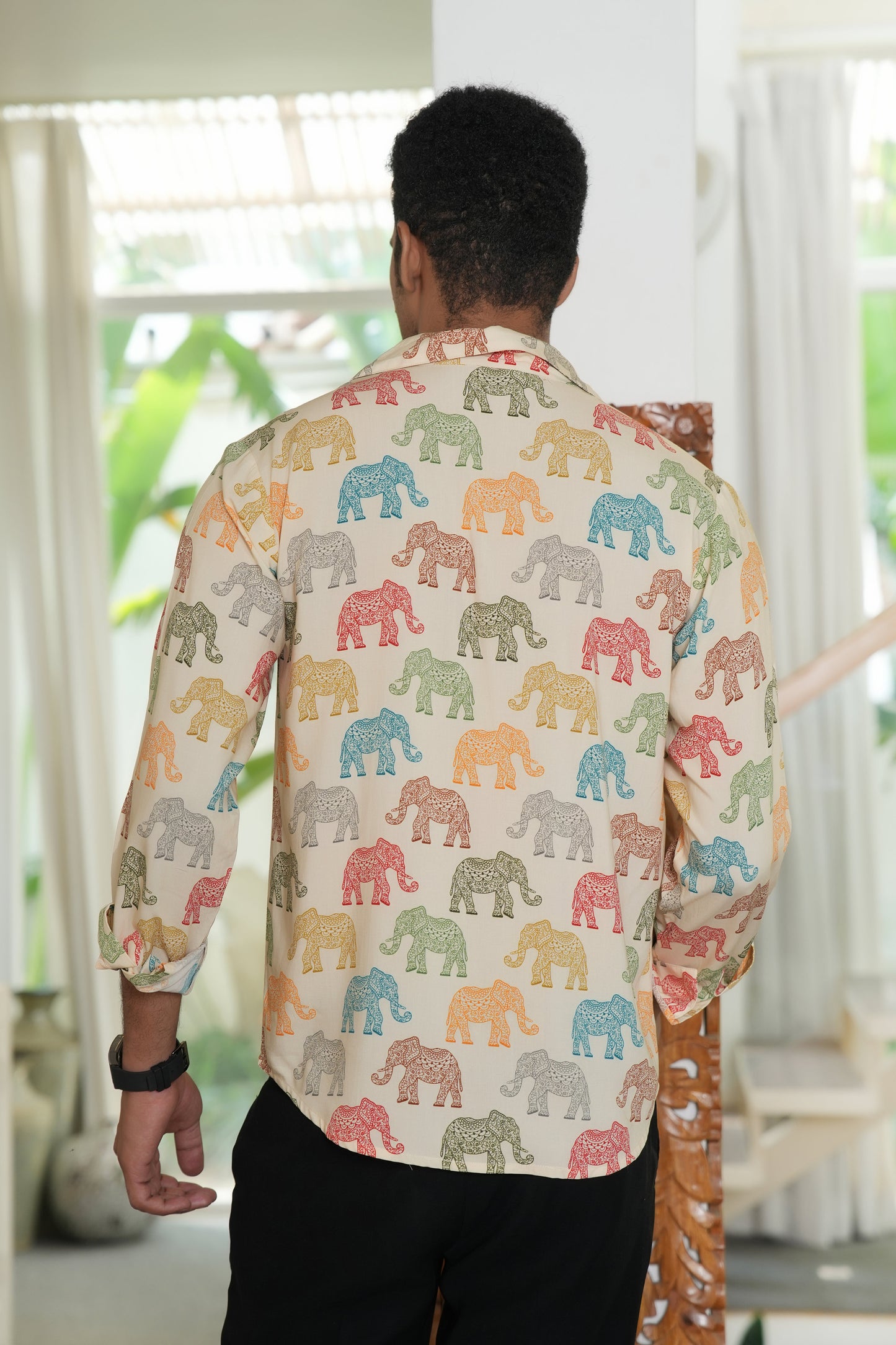 Mens Full Sleeve Resort Shirt – Vacation Dinner Honeymoon Trip and Beach Party Wear
