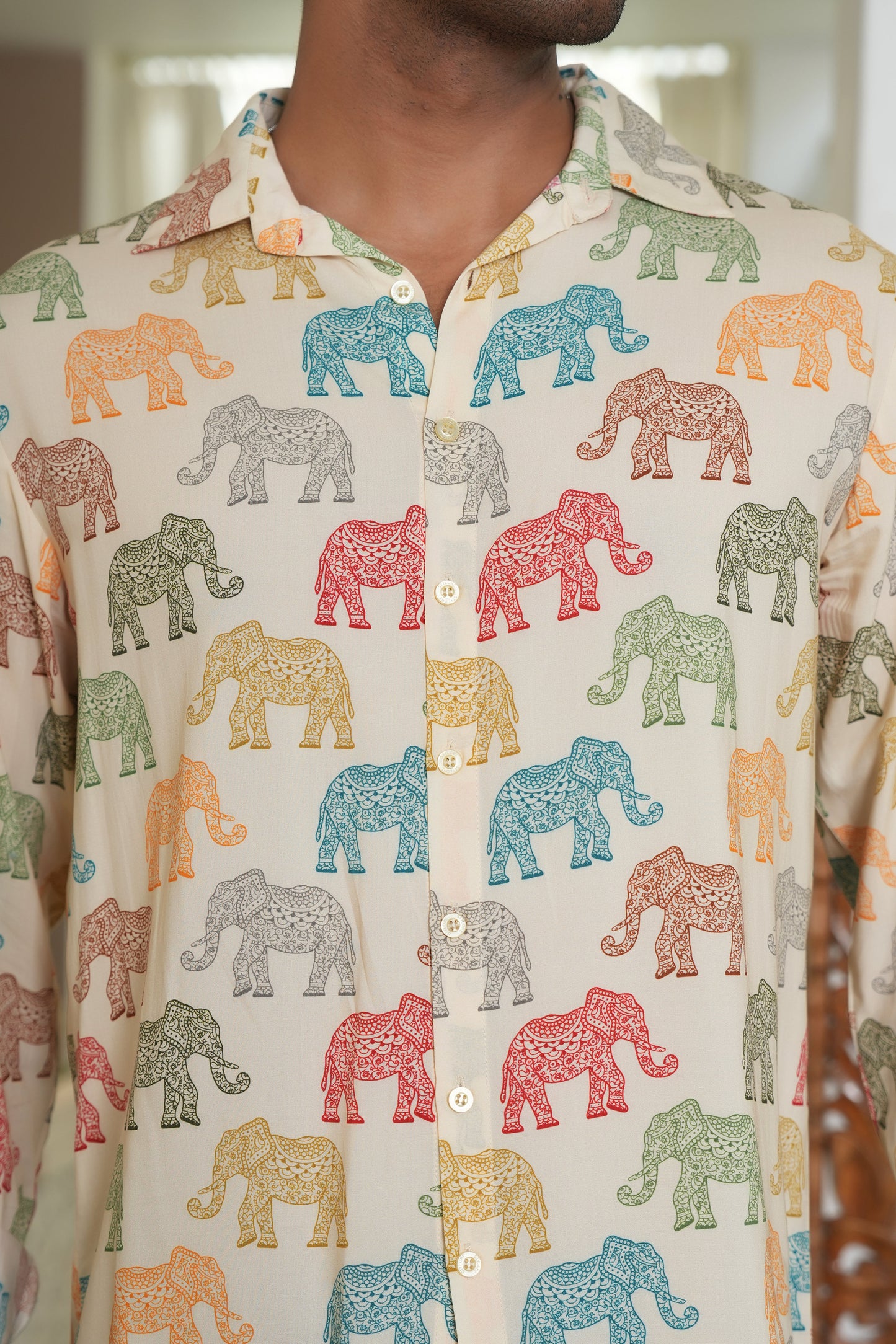 Mens Full Sleeve Resort Shirt – Vacation Dinner Honeymoon Trip and Beach Party Wear