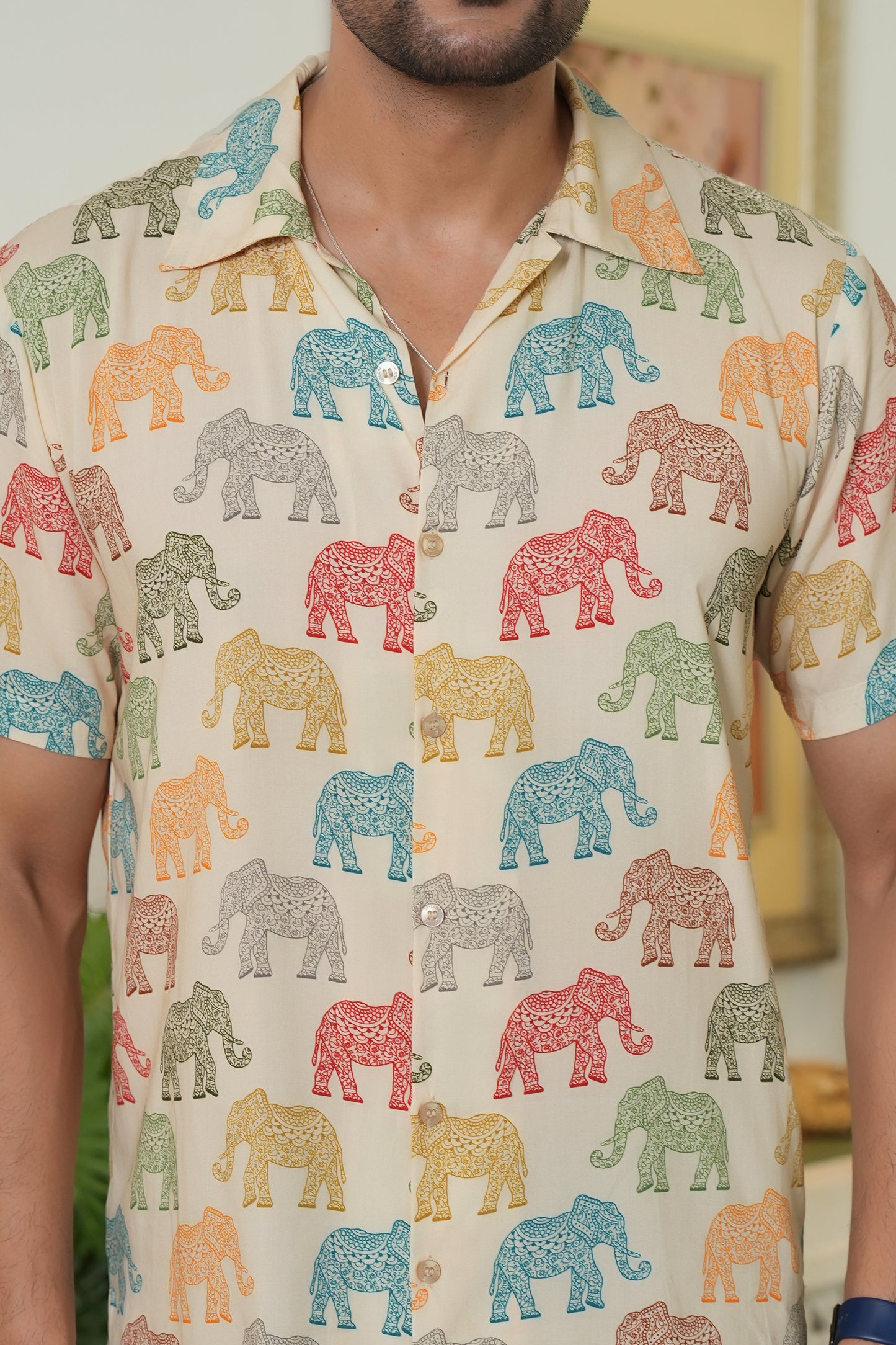 Mens Short Sleeve Beach Shirt – Pool Party Resort Holiday and Vacation Wear