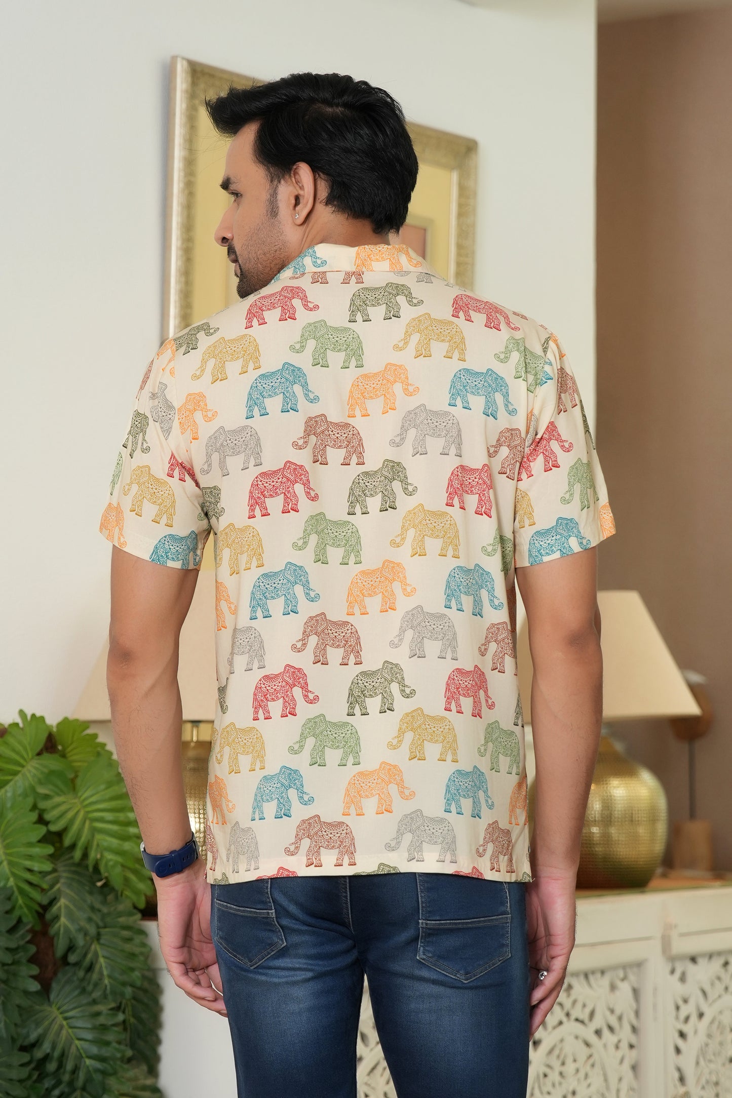 Mens Short Sleeve Beach Shirt – Pool Party Resort Holiday and Vacation Wear