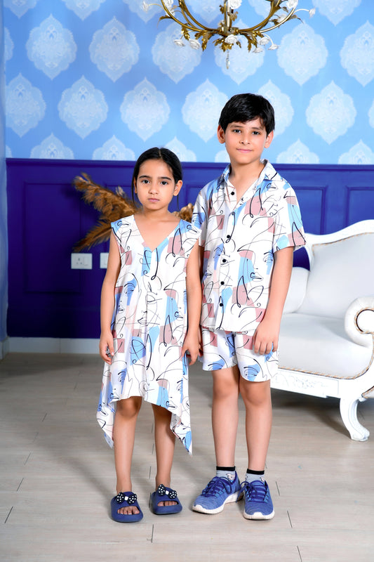 Kids' Matching Outfits for Brother & Sister – Tropical Vacation Wear