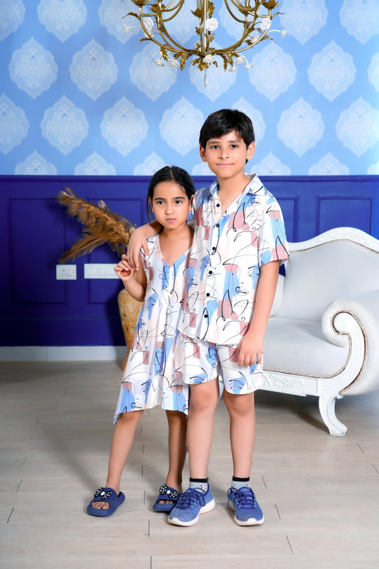 Kids' Matching Outfits for Brother & Sister – Tropical Vacation Wear