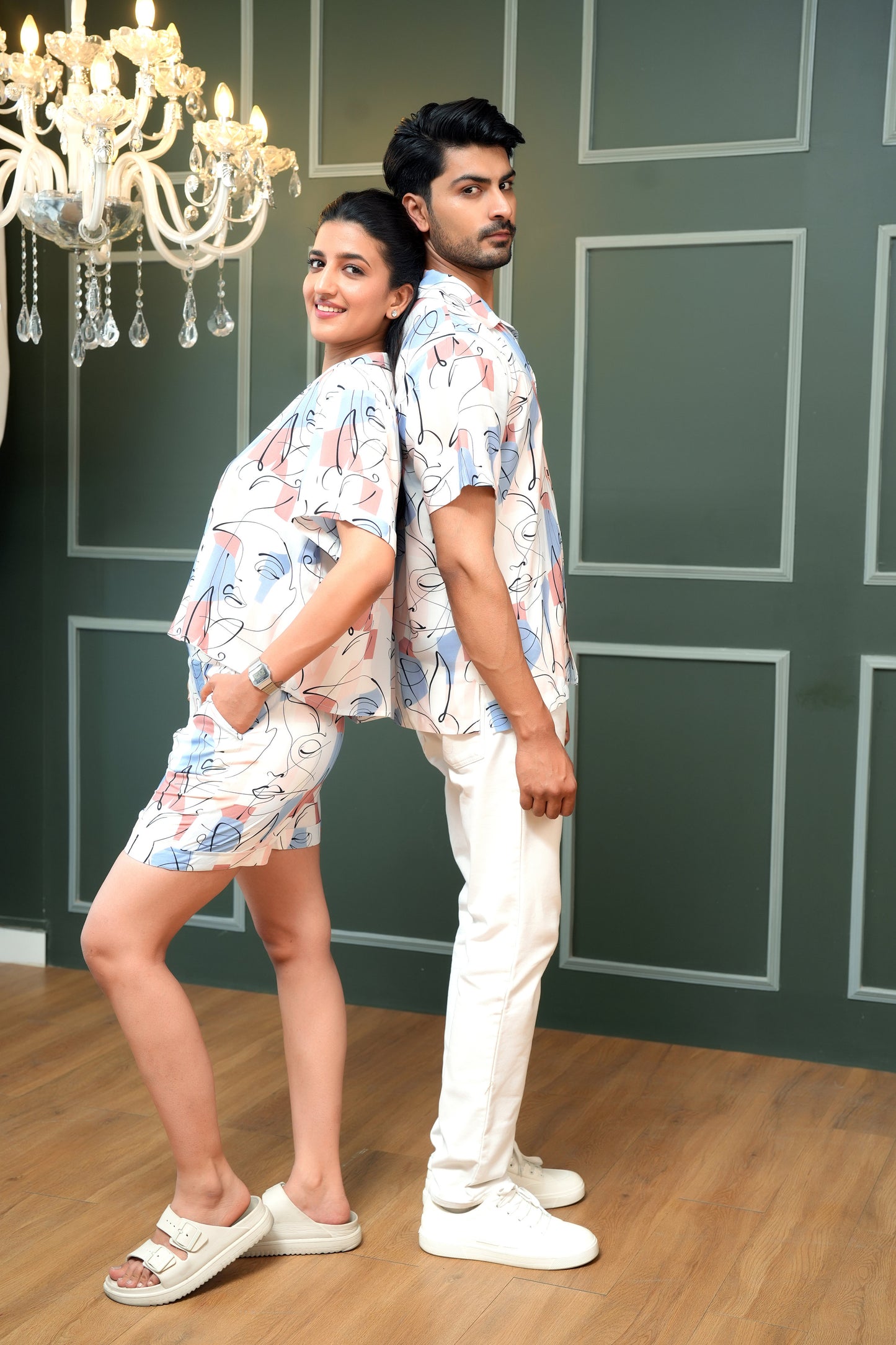 Premium Couple Matching Outfits – Tropical Vacation Essentials