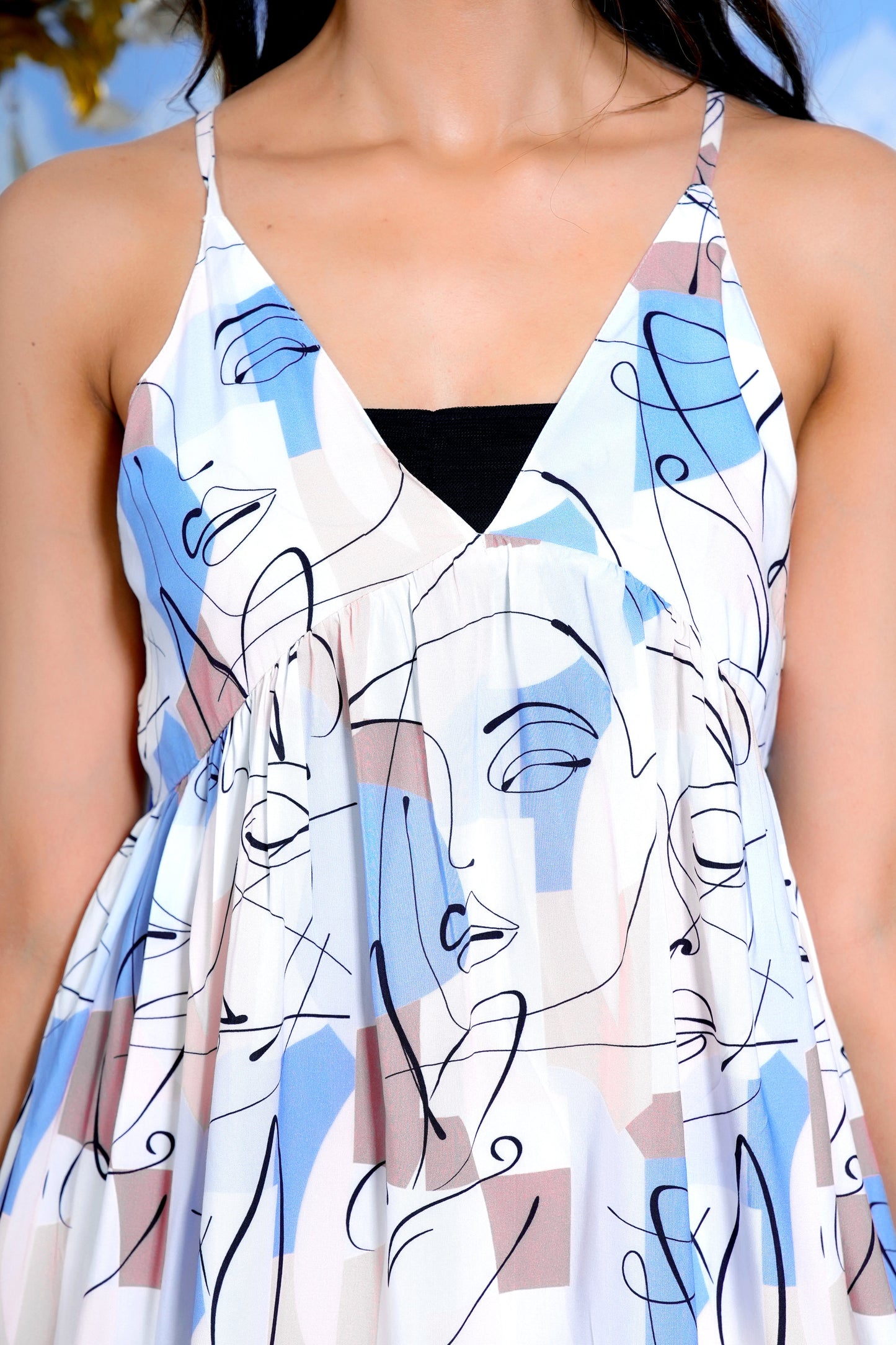 Women's A-Line Short Dress – Vibrant Tropical Style