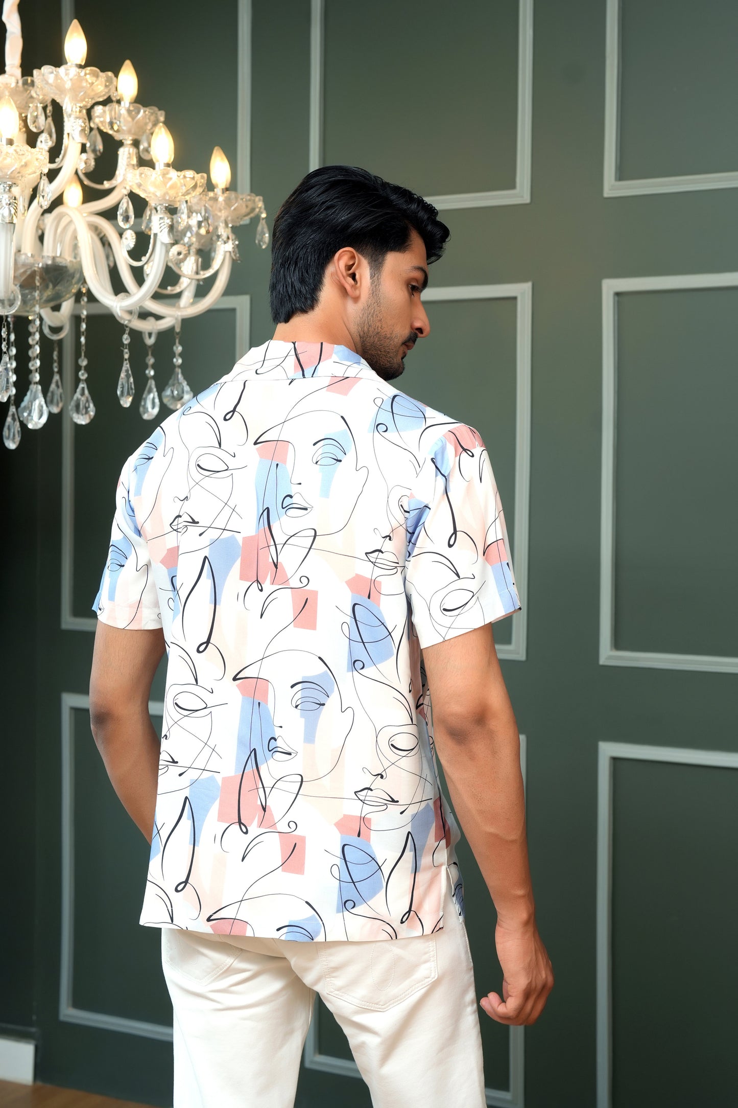 Men’s Short Sleeve Shirt – Cabana Collar Tropical Resort Shirt