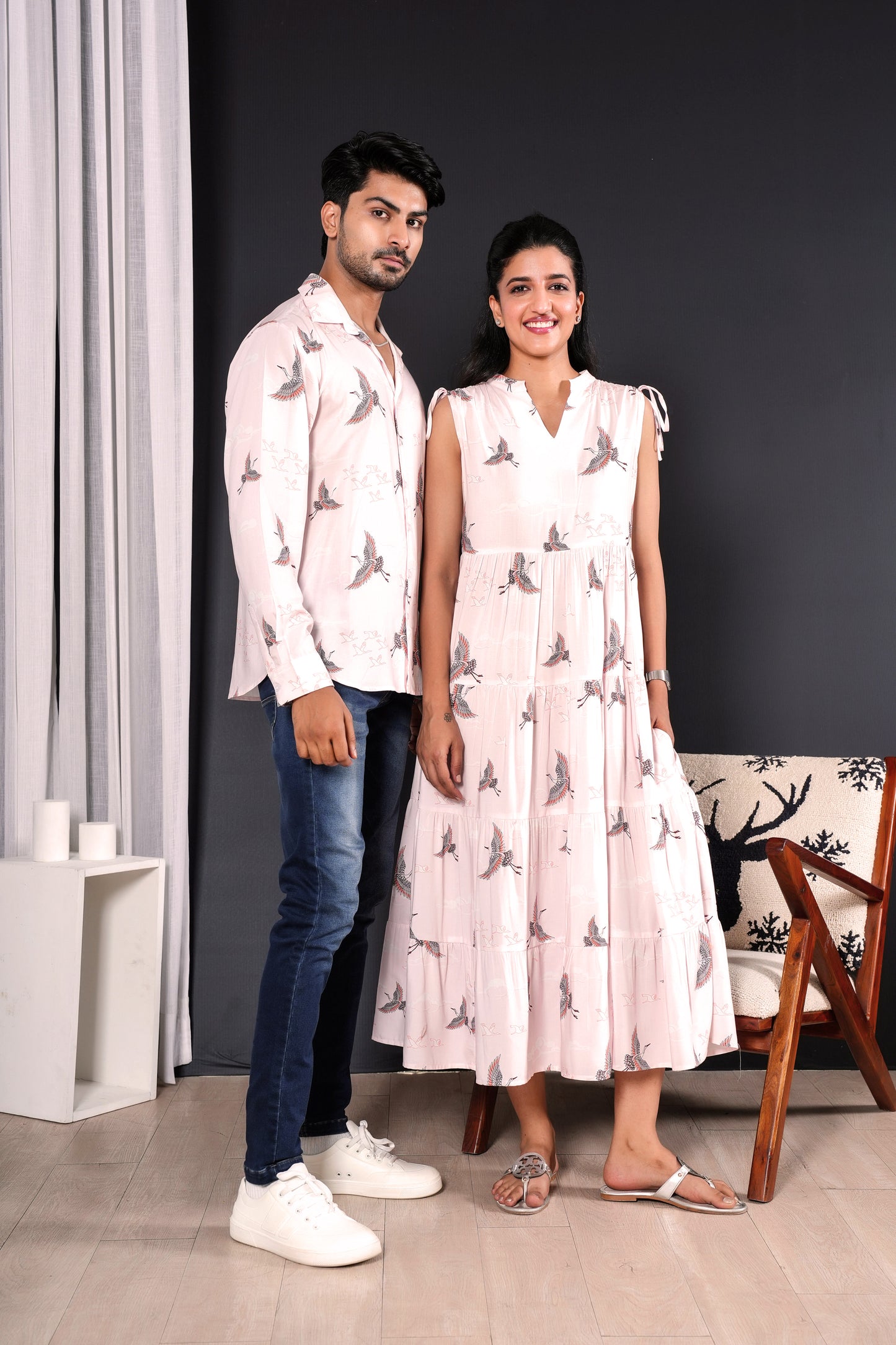 Couples' Vacation Matching Sets – Tropical Print Outfits