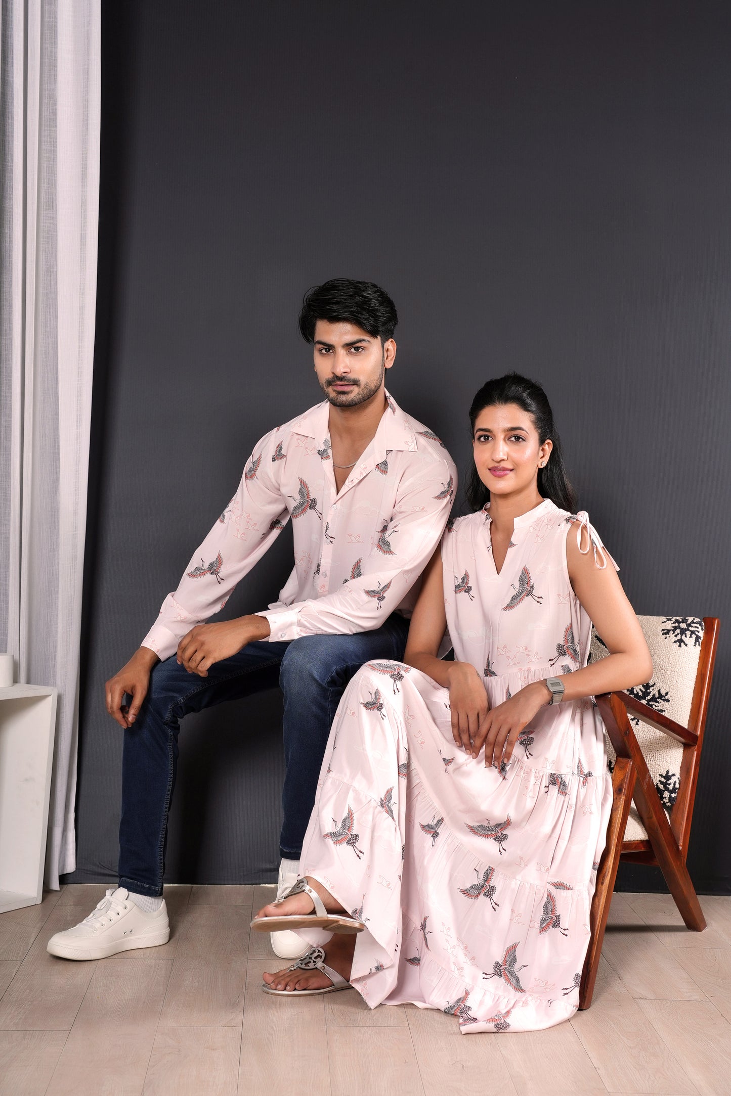 Couples' Vacation Matching Sets – Tropical Print Outfits