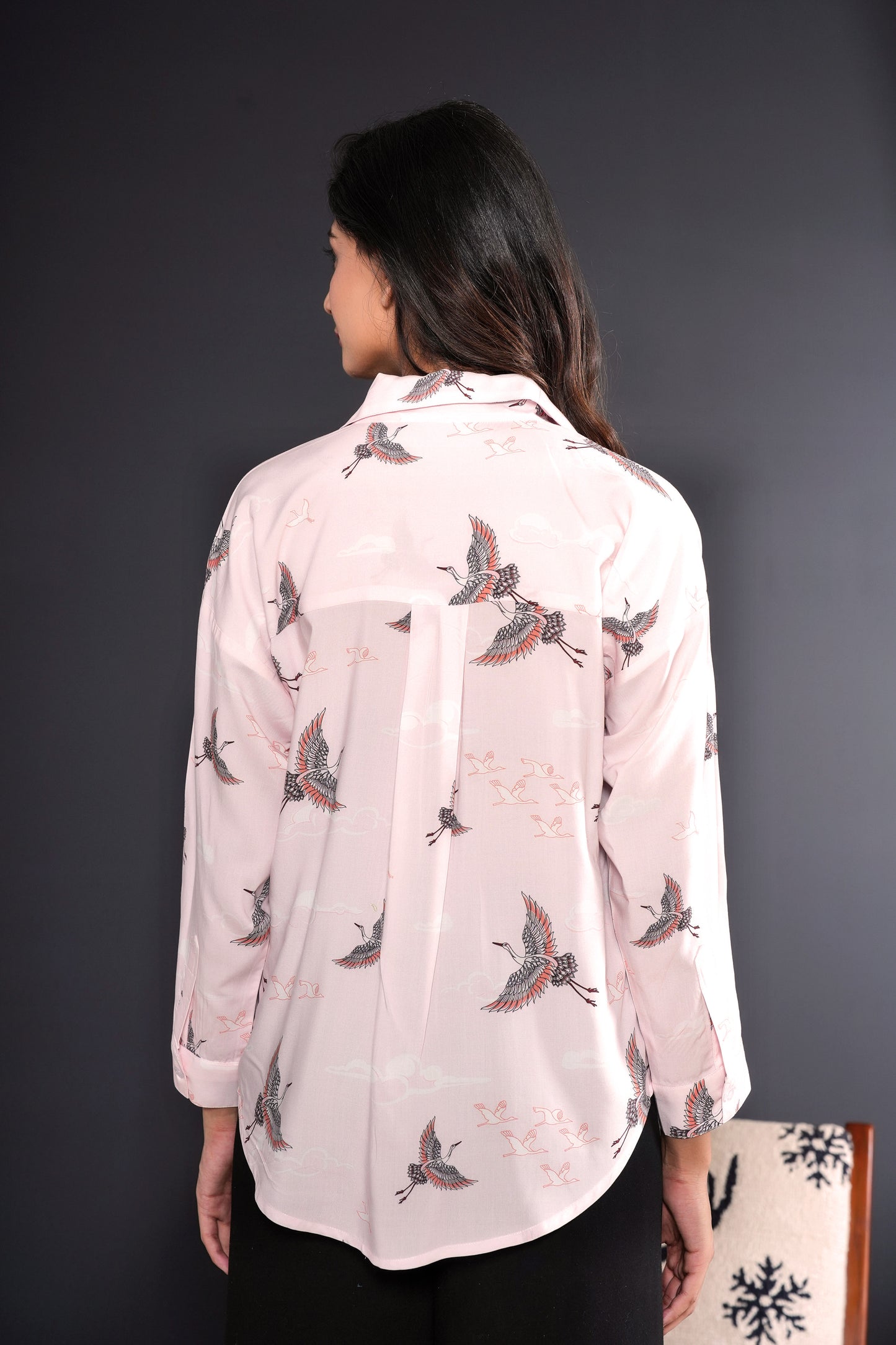 Women's Full Sleeve Shirt – Tropical Print Resort Wear