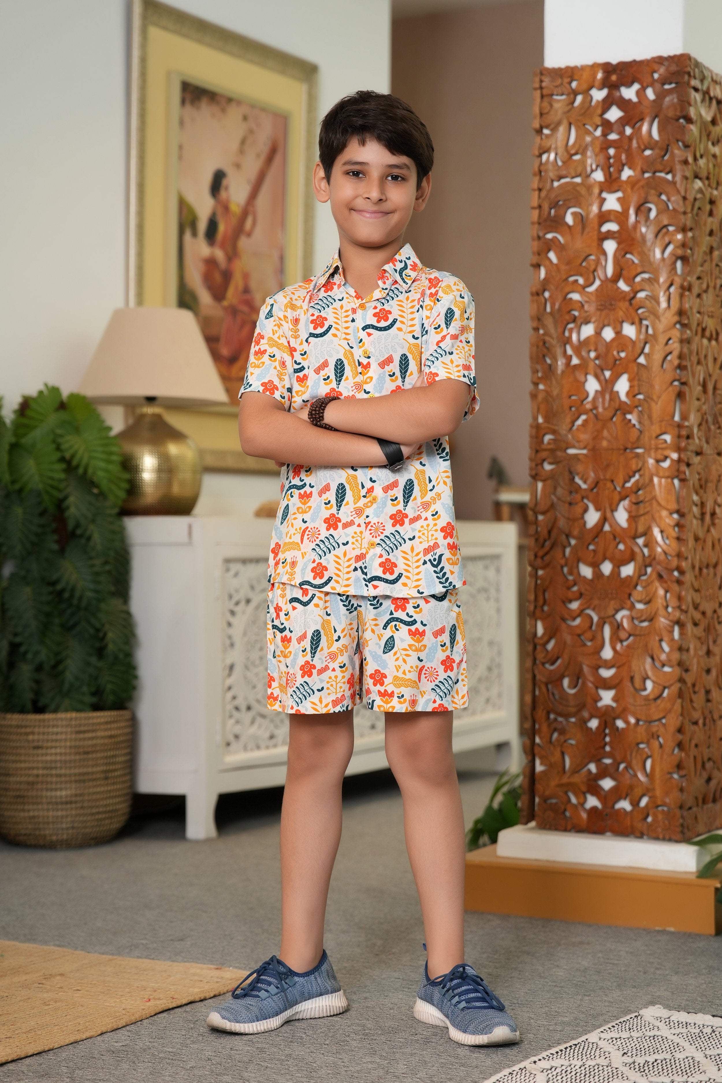 Boys Beach Co Ord Set – Tropical Shirt and Shorts Outfit for Vacation Pool Party Birthday and Resort Holiday