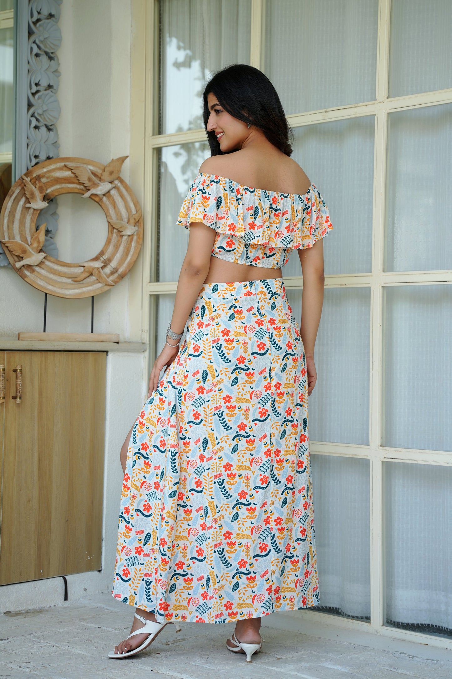 Womens Top and Skirt Co Ord Set – Beach Vacation Outfit for Resort Dinner and Holiday Travel