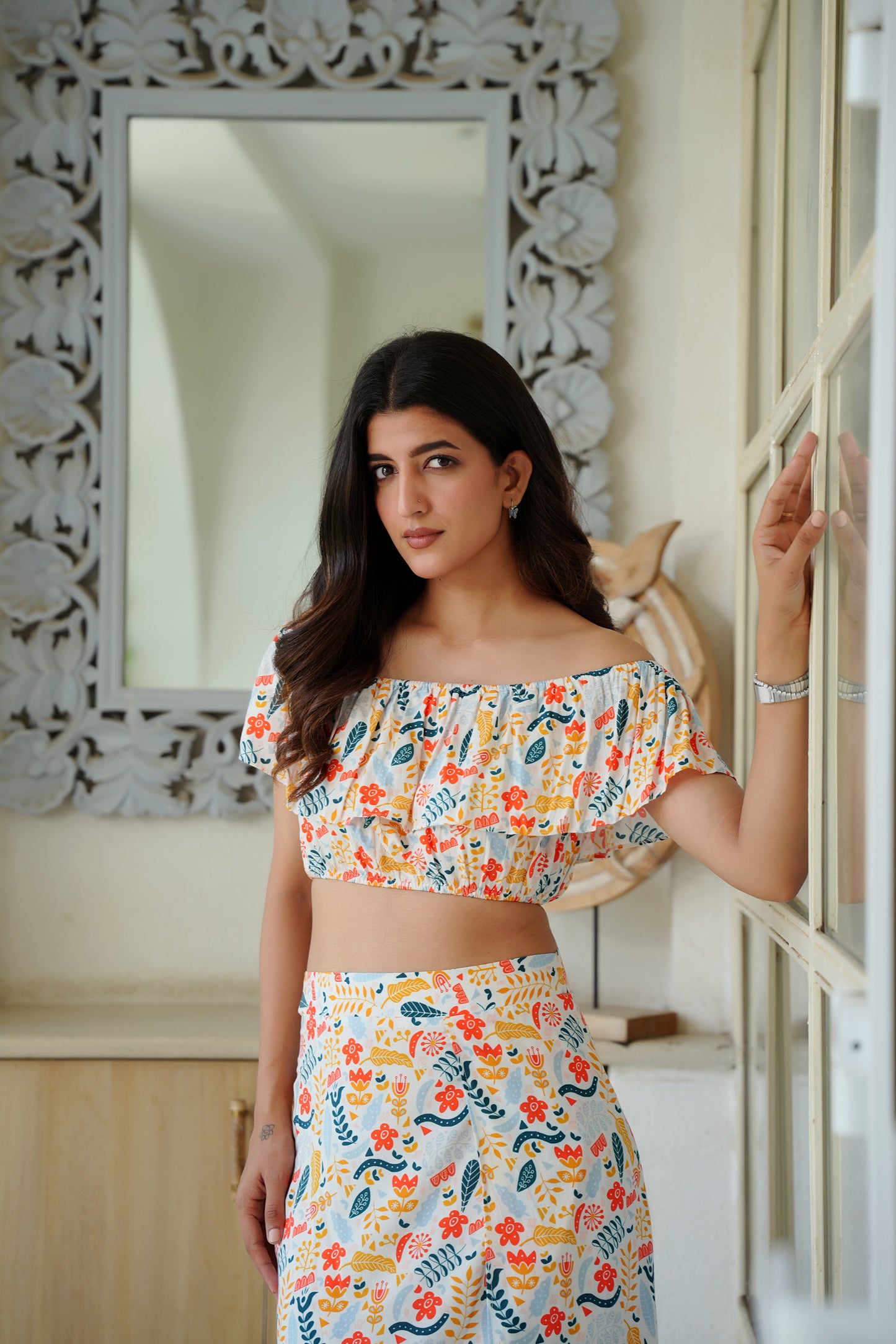 Womens Top and Skirt Co Ord Set – Beach Vacation Outfit for Resort Dinner and Holiday Travel