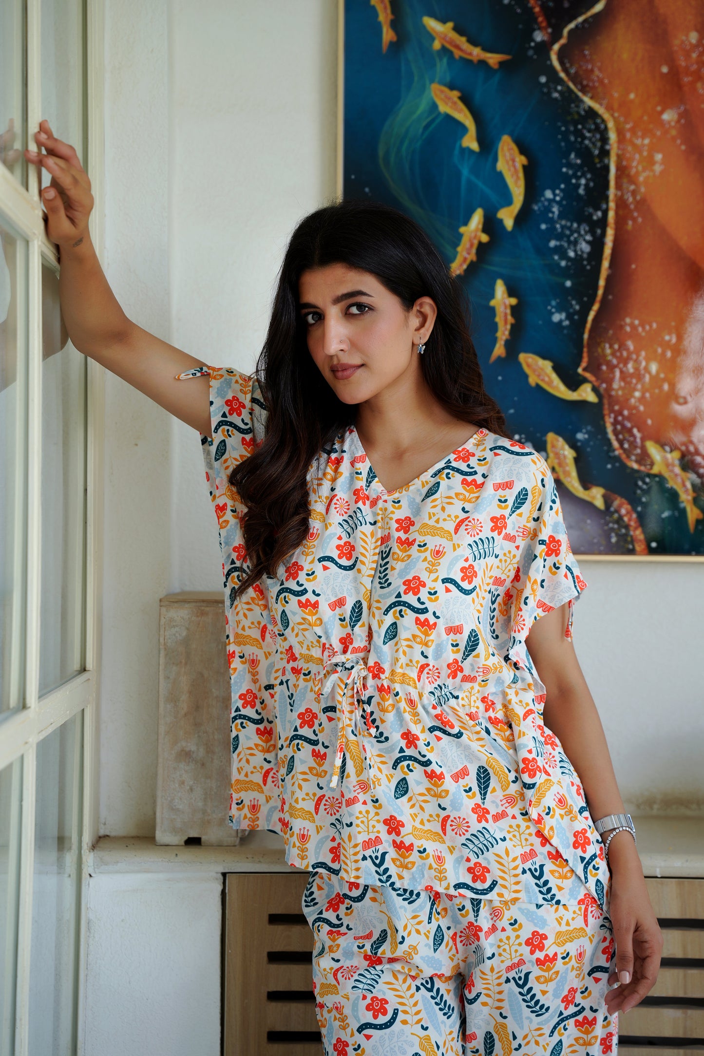 Girls Kaftan and Pajama Co-Ord Set – Vacation Birthday and Summer Holiday Outfit