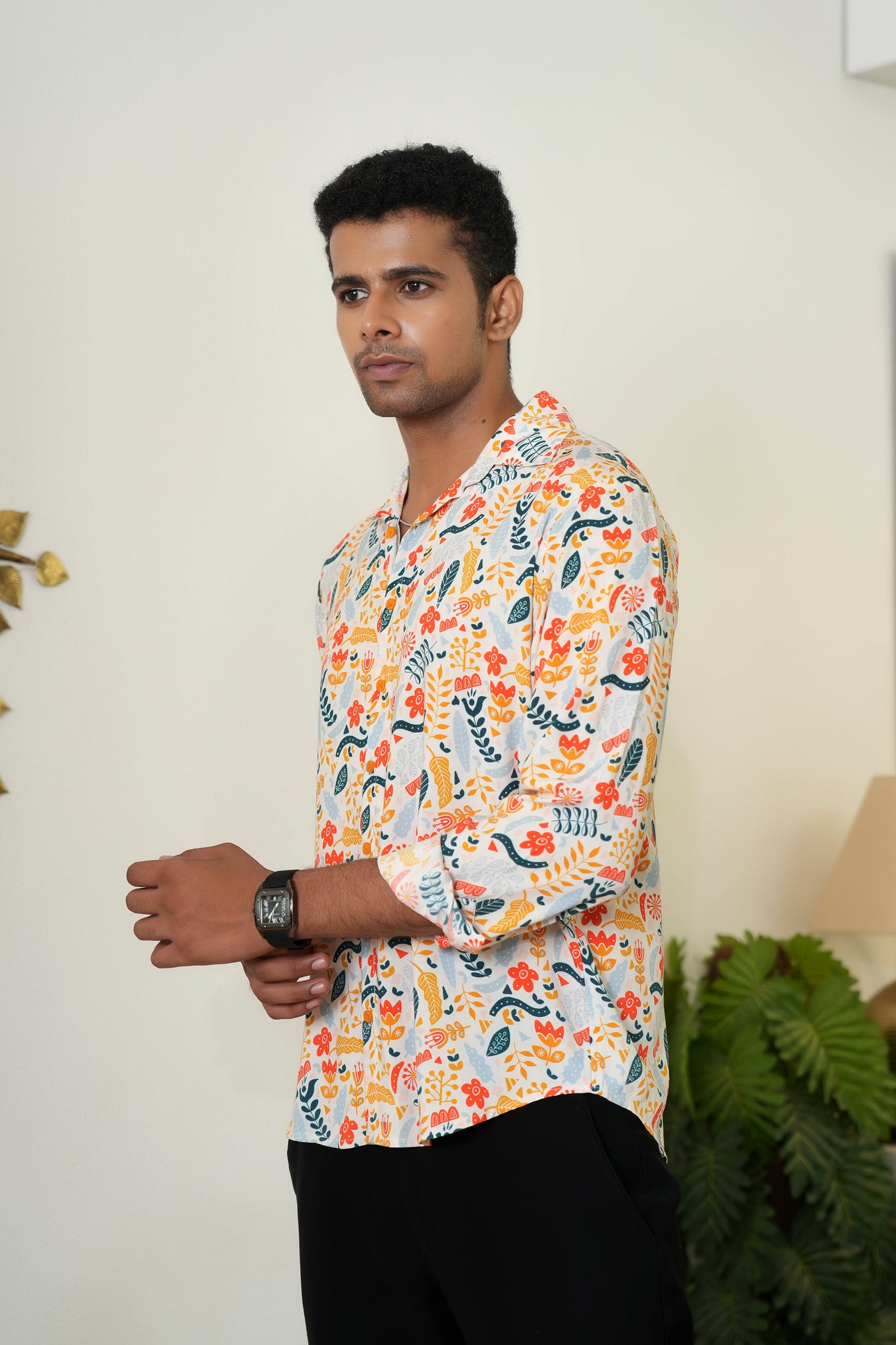 Mens Full Sleeve Resort Shirt – Vacation Dinner Honeymoon Trip and Beach Party Wear