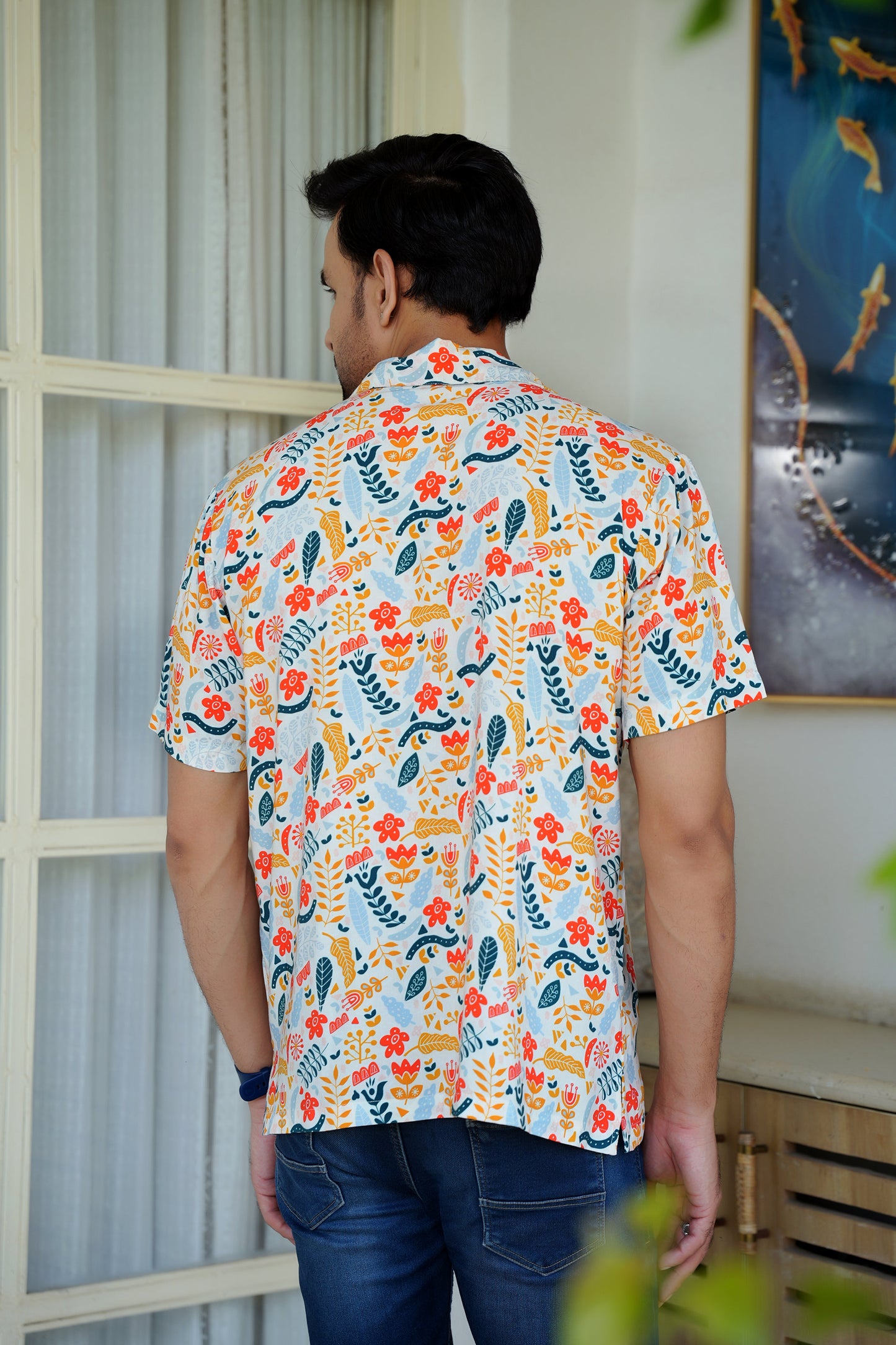Mens Short Sleeve Beach Shirt – Pool Party Resort Holiday and Vacation Wear
