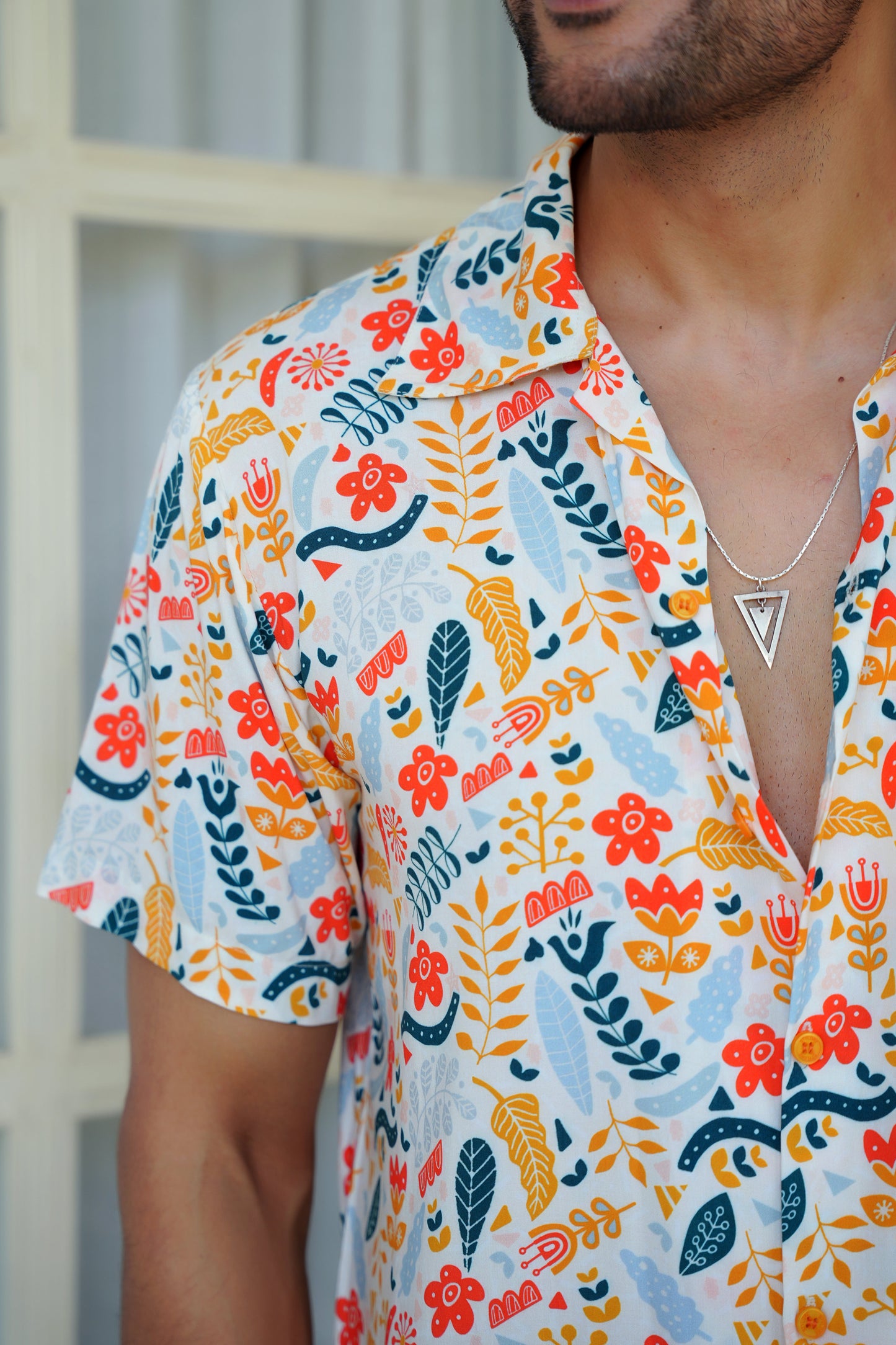 Mens Short Sleeve Beach Shirt – Pool Party Resort Holiday and Vacation Wear