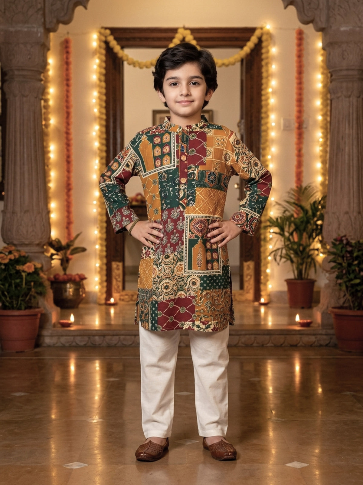 Boys Kurta Pajama Set – 100% Cotton Festive Wear