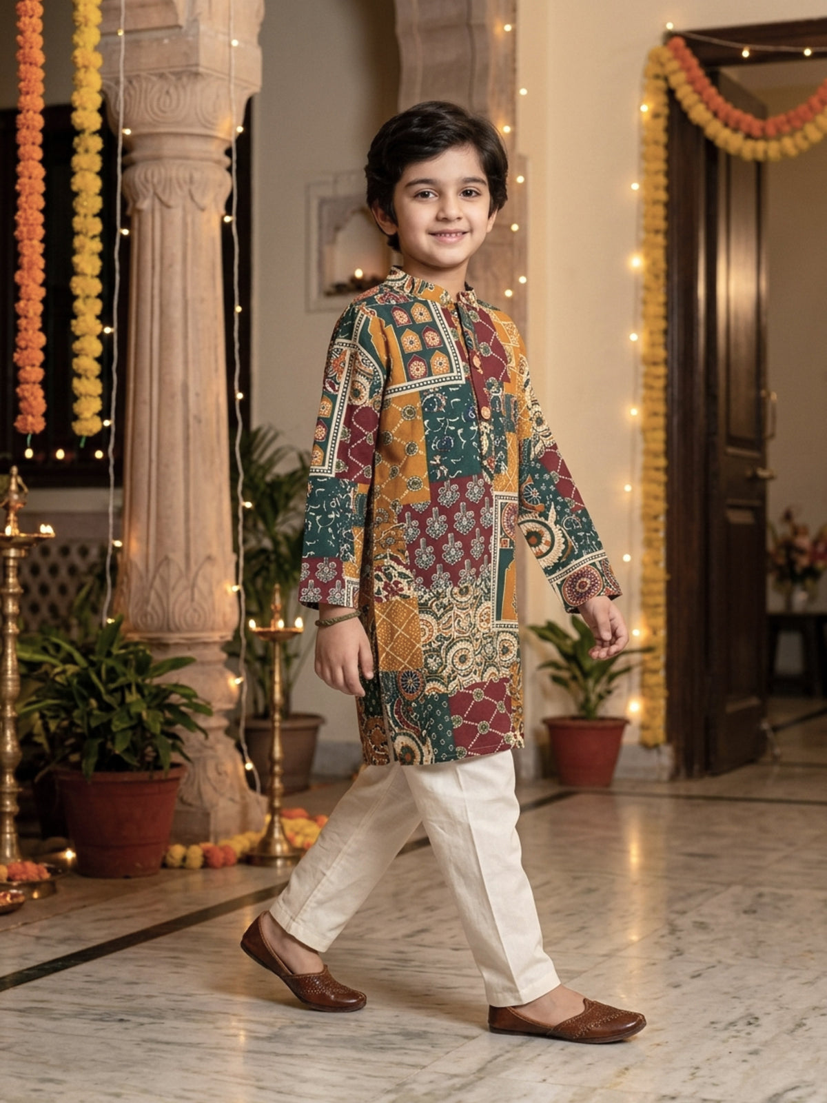Boys Kurta Pajama Set – 100% Cotton Festive Wear