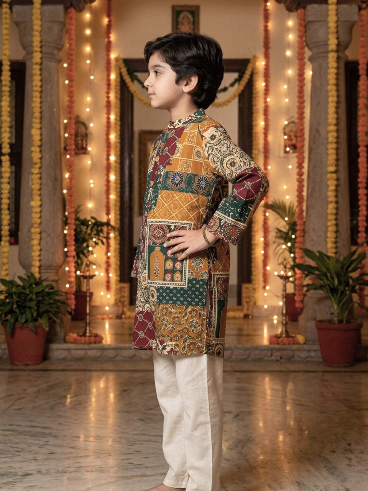 Boys Kurta Pajama Set – 100% Cotton Festive Wear