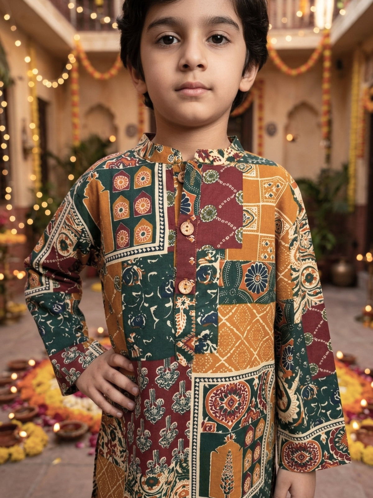 Boys Kurta Pajama Set – 100% Cotton Festive Wear