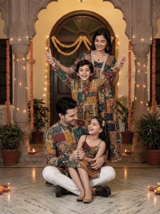 Family Matching Ethnic Outfits – 100% Cotton