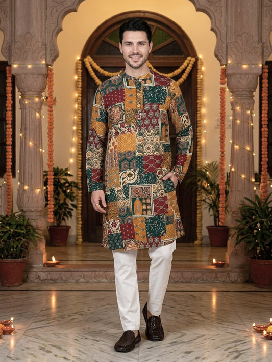 Men’s Cotton Kurta – Ethnic Festive Wear