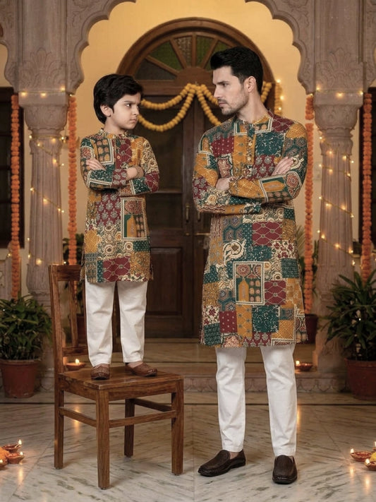 Father & Son Matching Set – Cotton Festive Wear