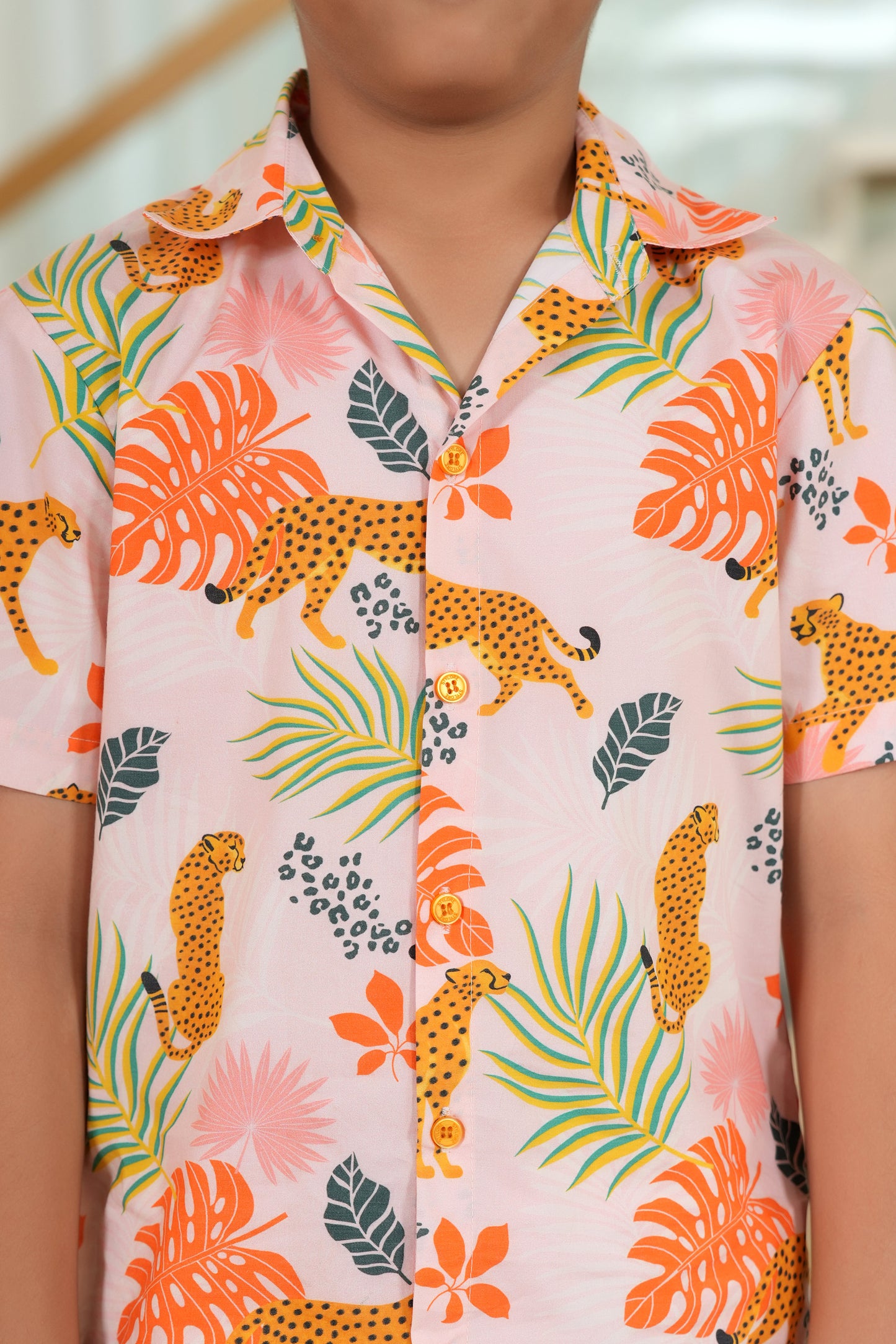 Boys Tropical Co-Ord Set – Beach Vacation Shirt & Shorts for Birthday and Pool Party