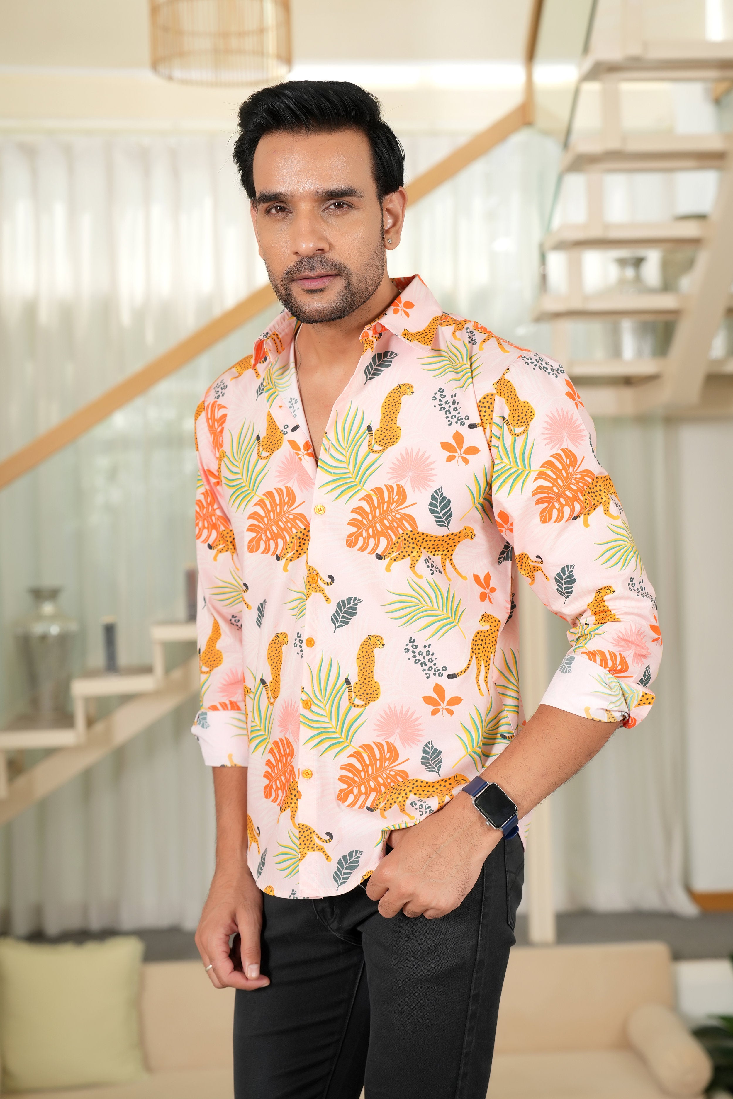 Men Full Sleeve Shirt – Romantic Resort Wear for Dinner Honeymoon and Vacation
