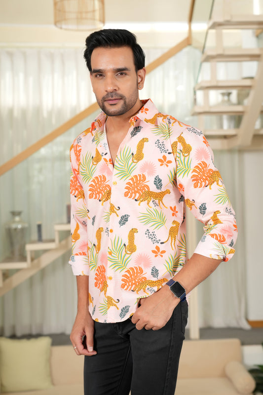 Men Full Sleeve Shirt – Romantic Resort Wear for Dinner Honeymoon and Vacation