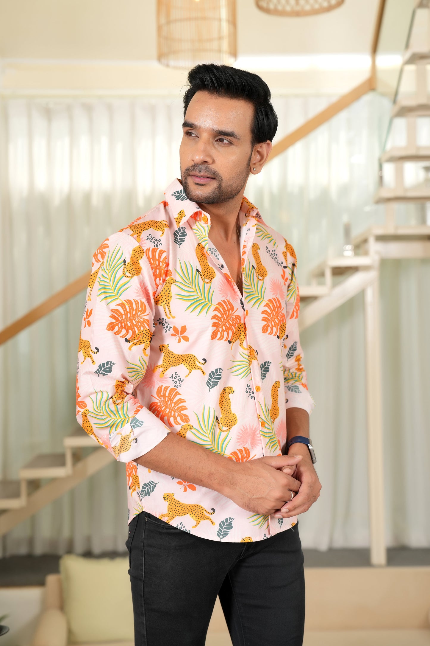 Men Full Sleeve Shirt – Romantic Resort Wear for Dinner Honeymoon and Vacation