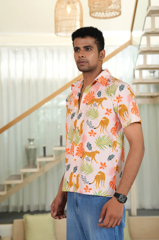 Men Short Sleeve Shirt – Casual Beach Resort Pool Party and Holiday Wear