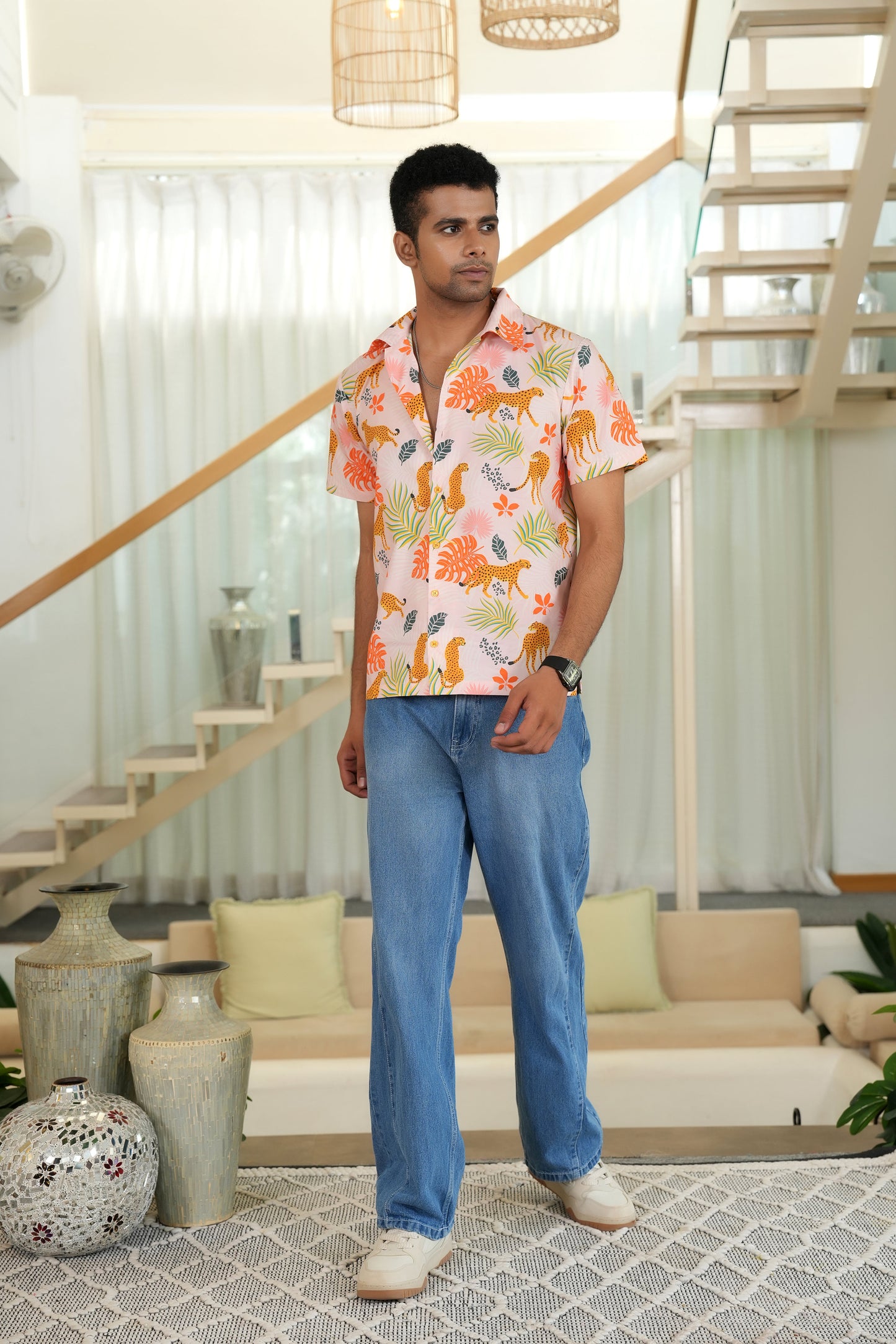 Men Short Sleeve Shirt – Casual Beach Resort Pool Party and Holiday Wear