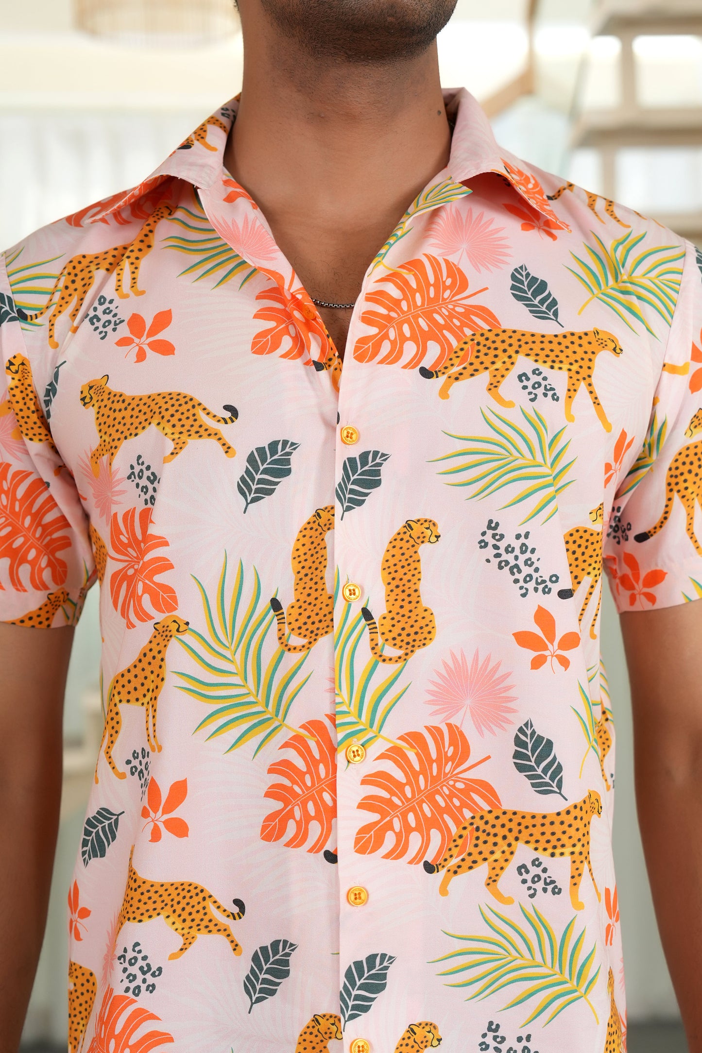 Men Short Sleeve Shirt – Casual Beach Resort Pool Party and Holiday Wear