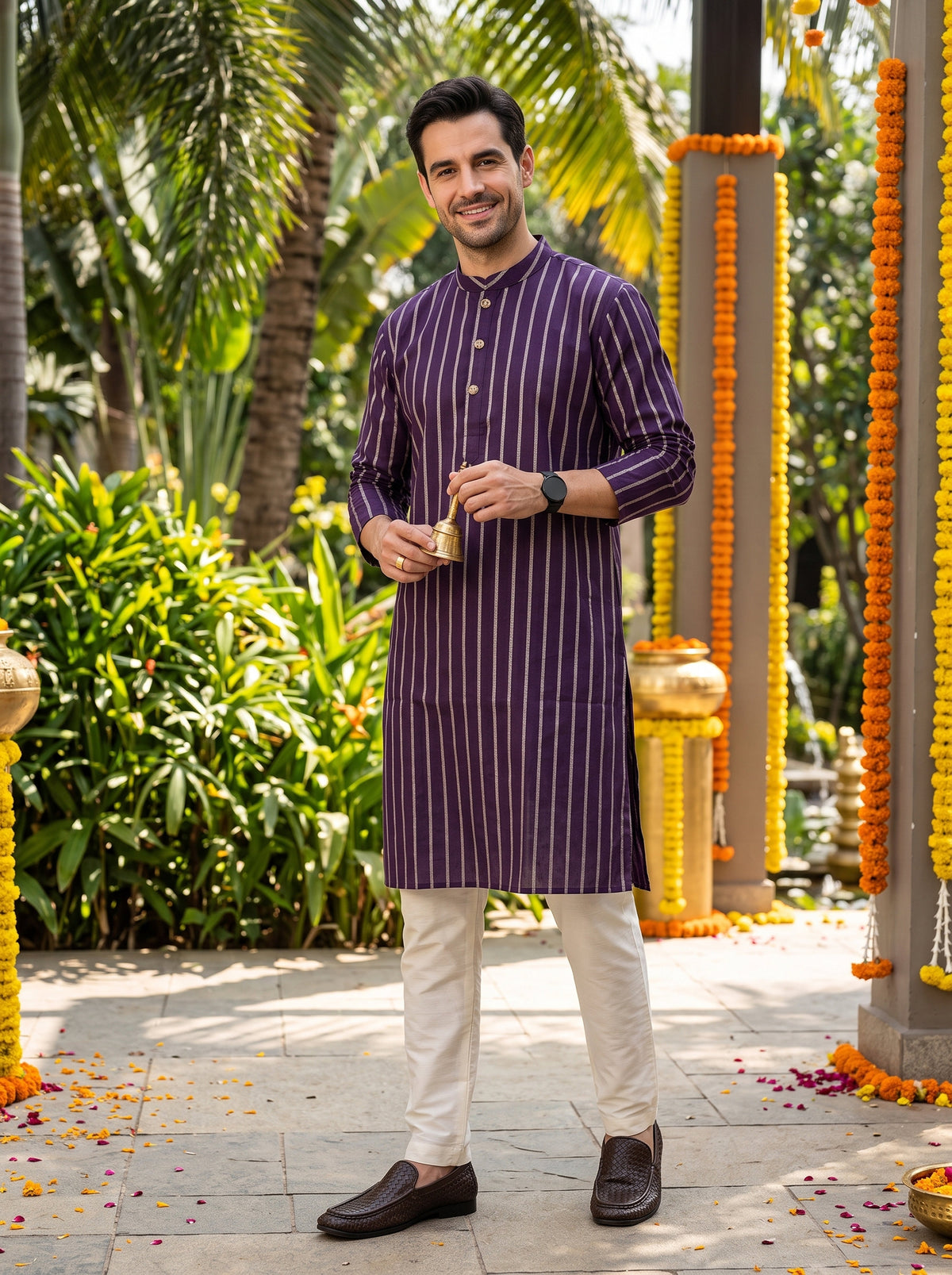 Men’s Ethnic Cotton Kurta – Wedding & Festive Style