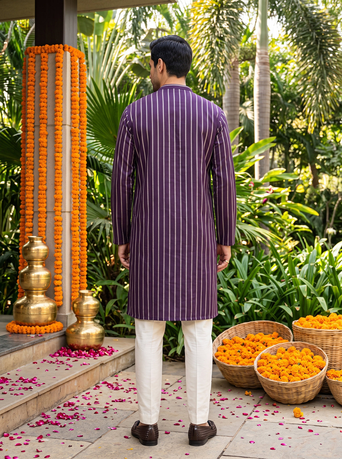 Men’s Ethnic Cotton Kurta – Wedding & Festive Style