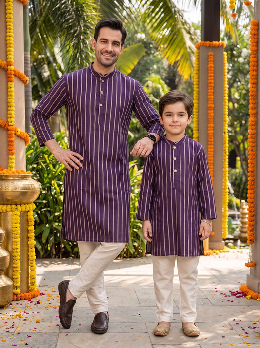 Father & Son Matching Outfits – Traditional Kurta Wear