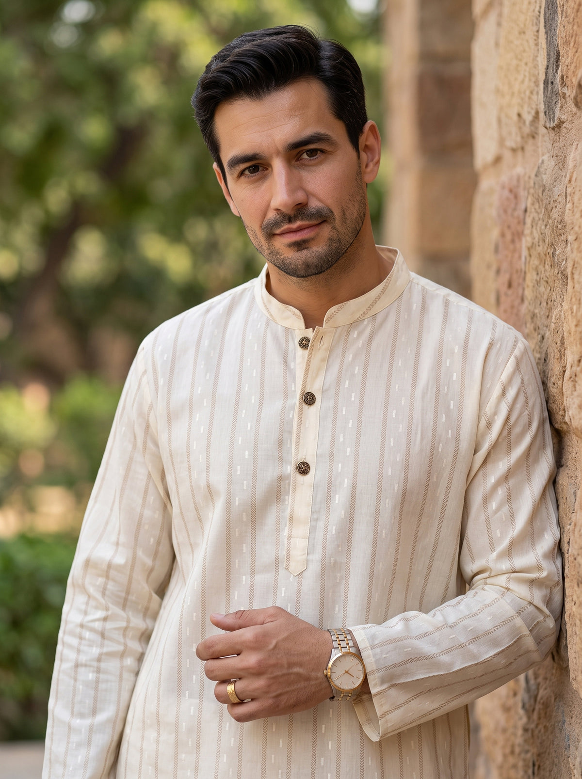 Men’s Traditional Cotton Kurta – Puja & Festival Wear