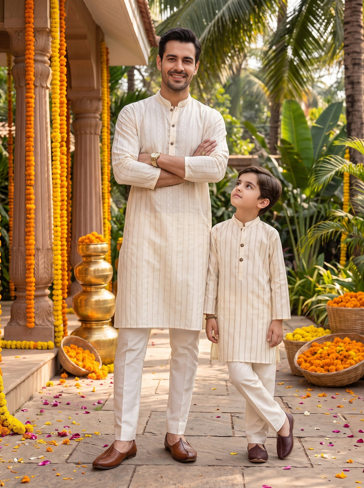 Father & Son Matching Kurta Outfits – Ethnic Festive Wear