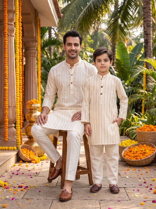 Father & Son Matching Kurta Outfits – Ethnic Festive Wear