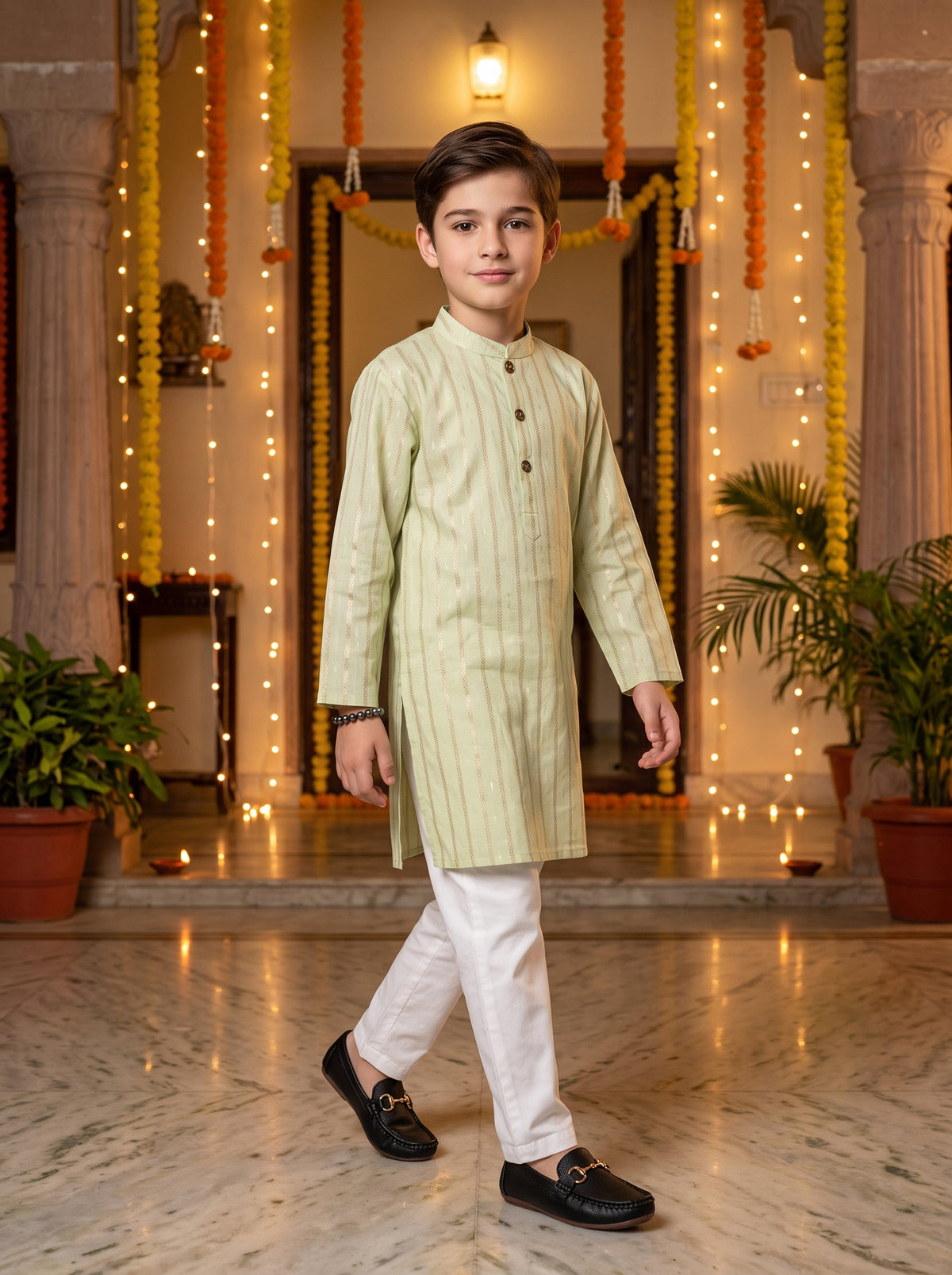 Boys Cotton Kurta Pajama – Indian Festive Wear