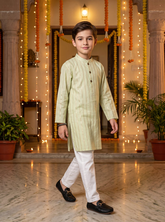 Boys Cotton Kurta Pajama – Indian Festive Wear